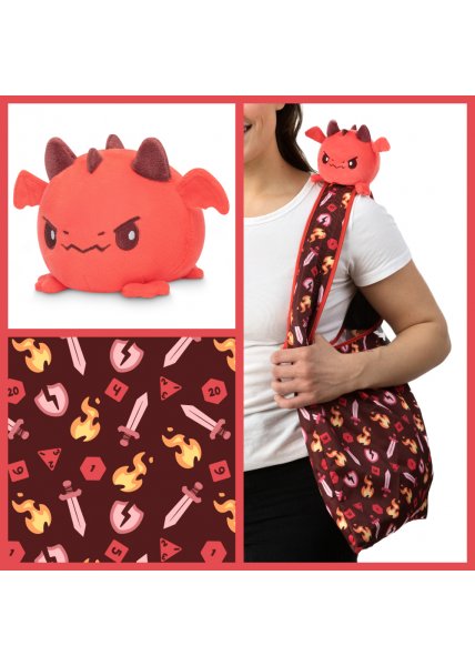 Tabletop Dragon Plushie Tote Bag - TeeTurtle